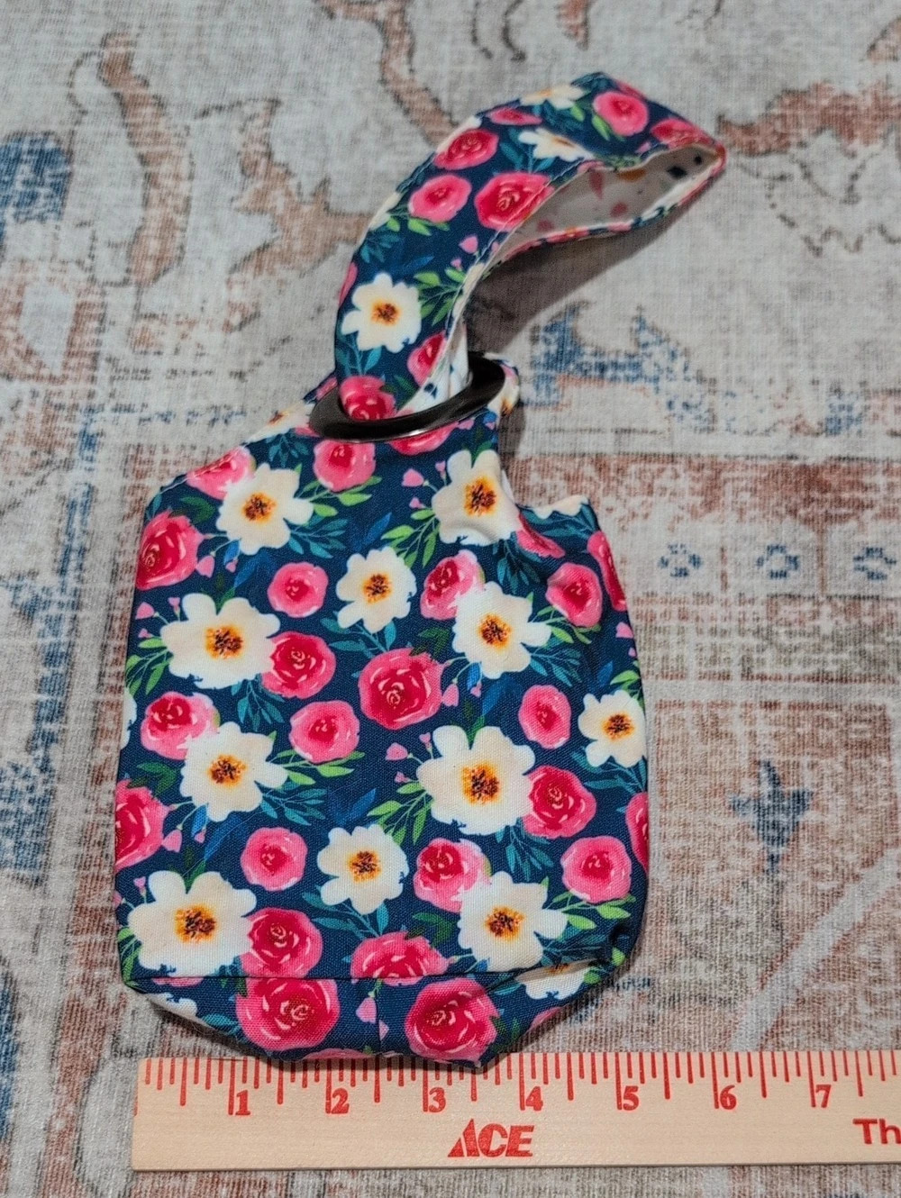 Floral Japanese Style Knot Bag Reversible